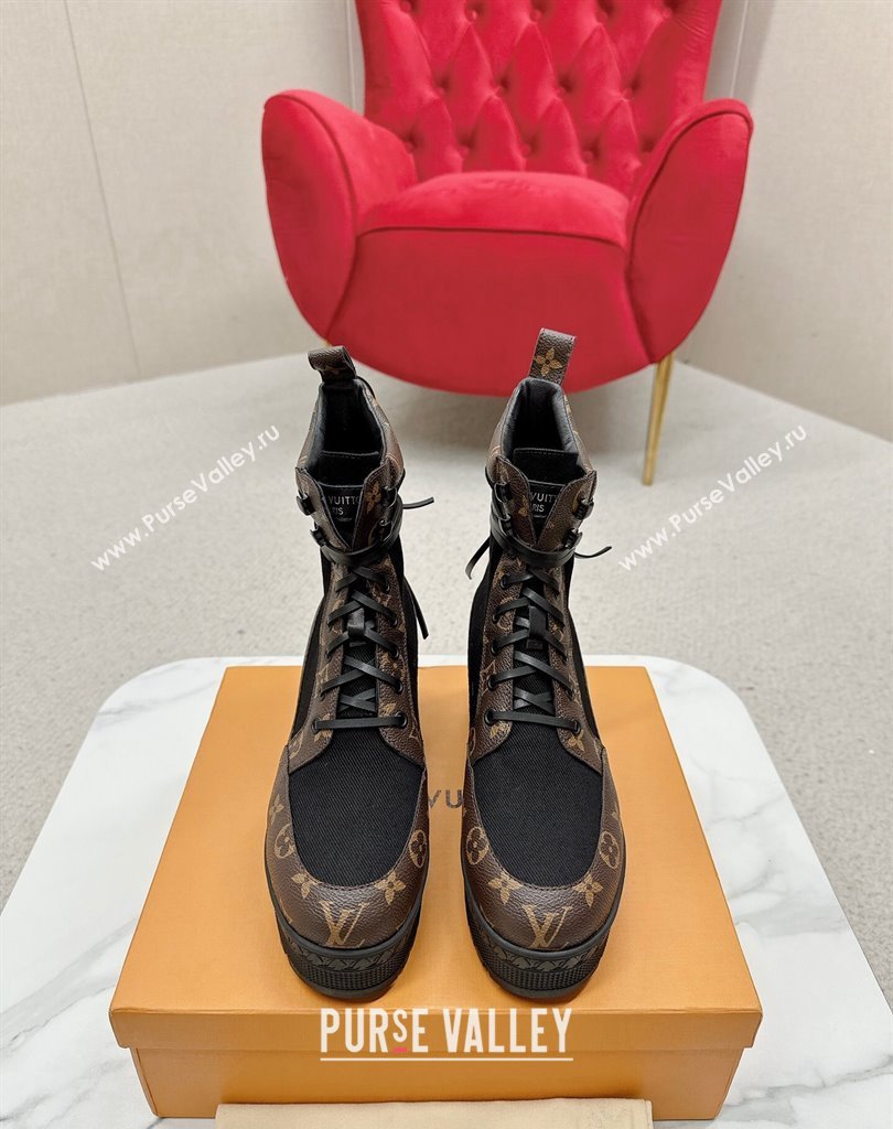 Louis Vuitton Laureate Platform Desert Boots Monogram linen 2024 (SS-23121476)