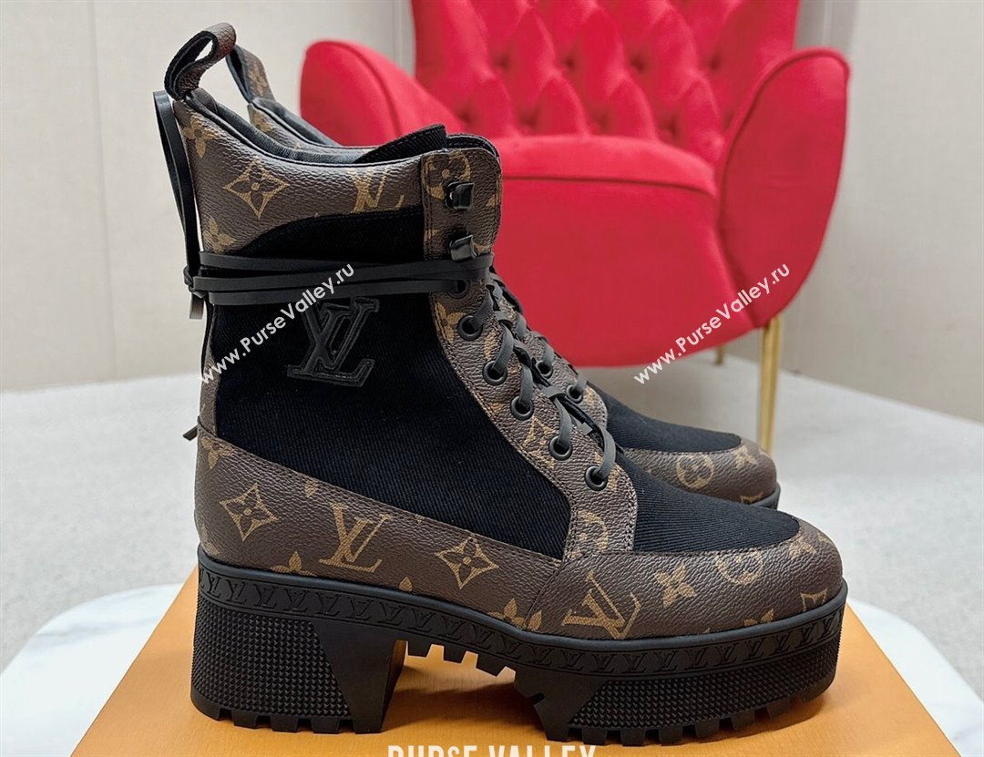 Louis Vuitton Laureate Platform Desert Boots Monogram linen 2024 (SS-23121476)