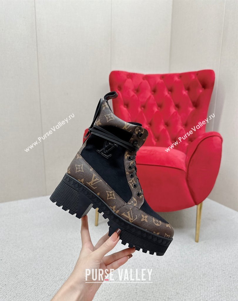 Louis Vuitton Laureate Platform Desert Boots Monogram linen 2024 (SS-23121476)