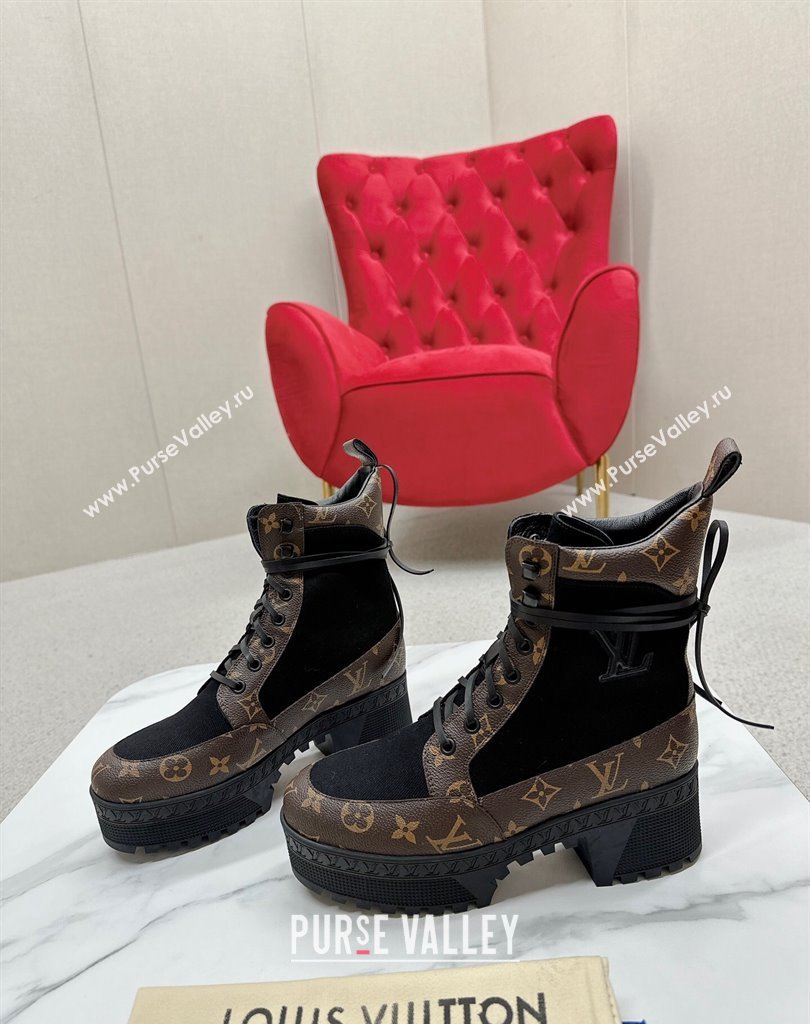 Louis Vuitton Laureate Platform Desert Boots Monogram linen 2024 (SS-23121476)