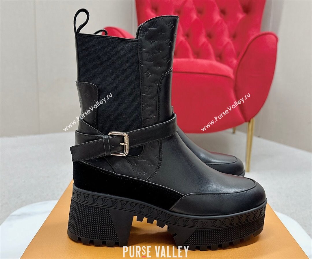 Louis Vuitton Laureate Platform Desert Boots Calf leather Black 2024 (SS-23121477)