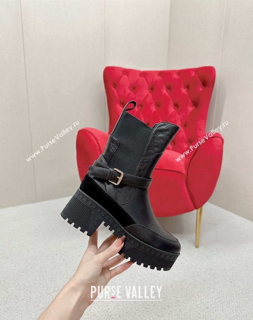 Louis Vuitton Laureate Platform Desert Boots Calf leather Black 2024 (SS-23121477)