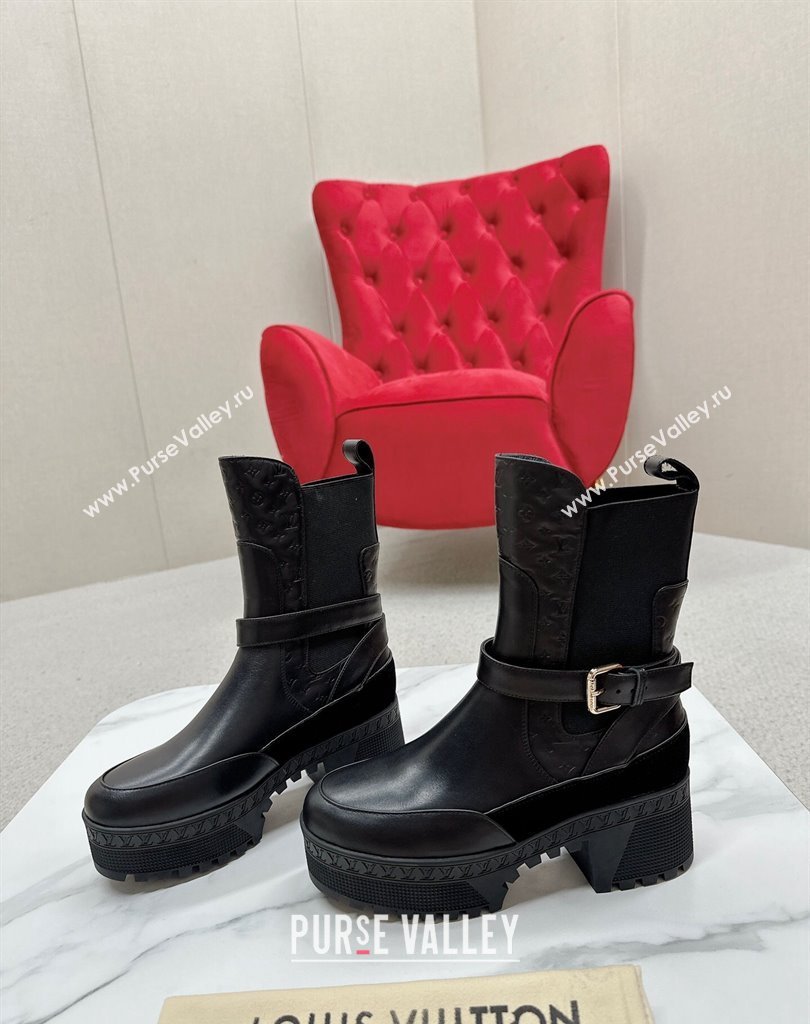 Louis Vuitton Laureate Platform Desert Boots Calf leather Black 2024 (SS-23121477)