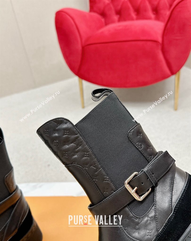 Louis Vuitton Laureate Platform Desert Boots Calf leather Black 2024 (SS-23121477)