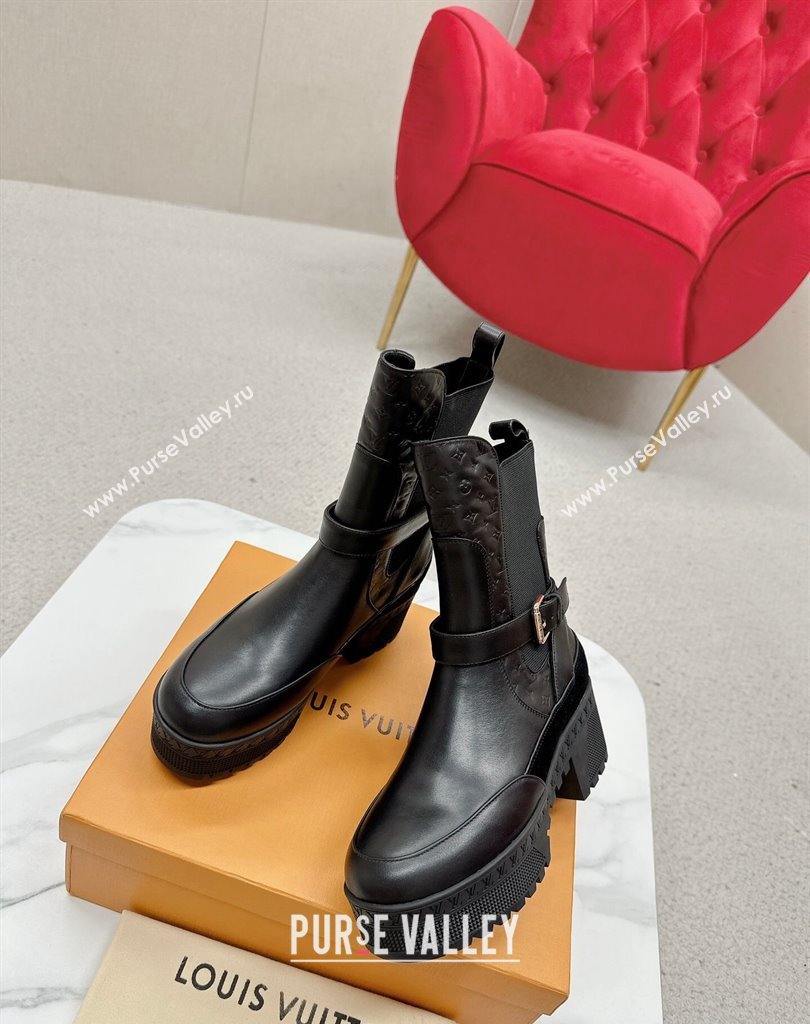Louis Vuitton Laureate Platform Desert Boots Calf leather Black 2024 (SS-23121477)