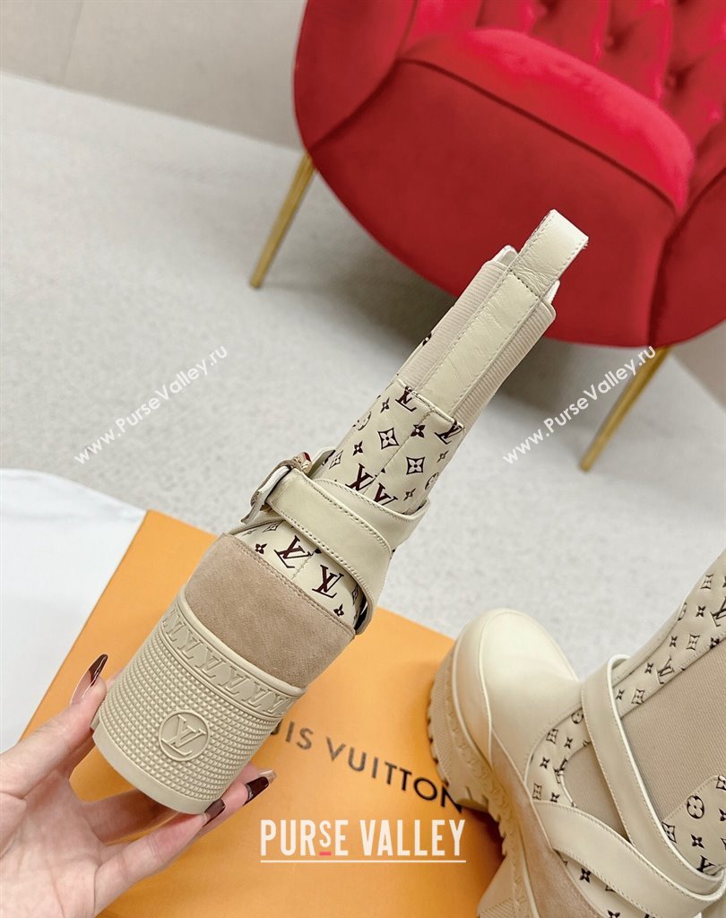 Louis Vuitton Laureate Platform Desert Boots 1ACA9Z Calf leather Beige 2024 (SS-23121478)