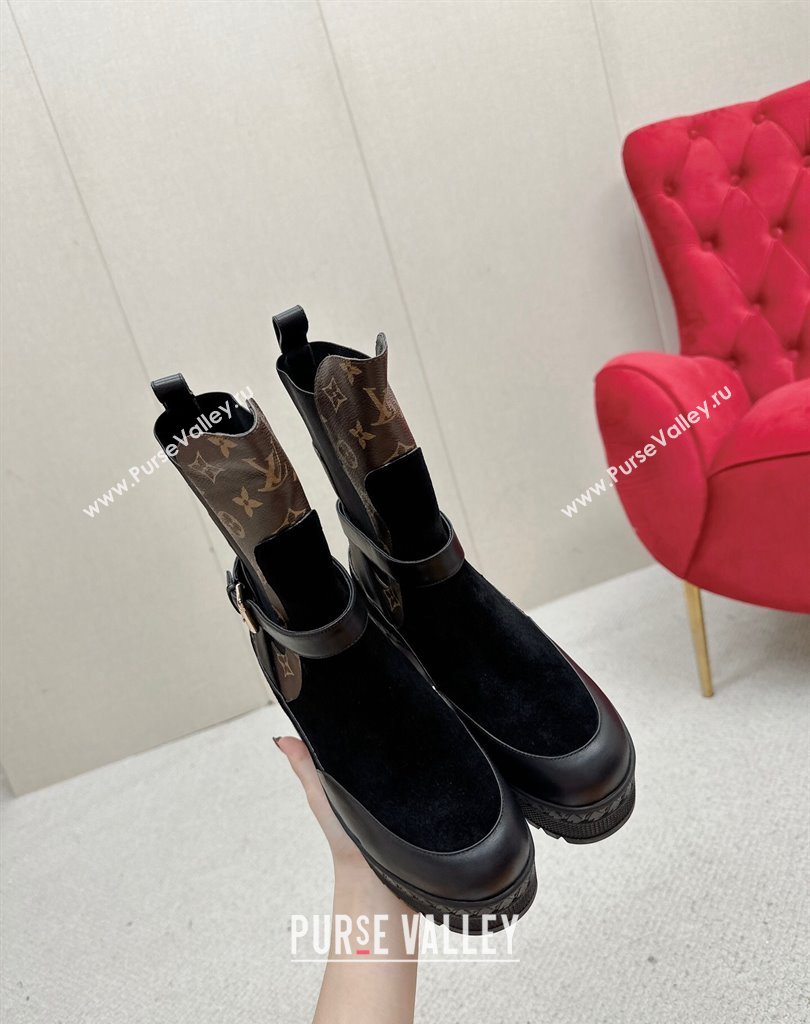 Louis Vuitton Laureate Platform Desert Boots Suede calf leather Black 2024 (SS-23121479)