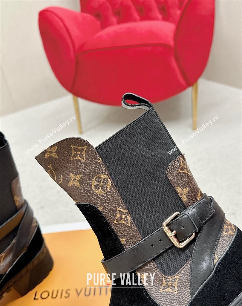 Louis Vuitton Laureate Platform Desert Boots Suede calf leather Black 2024 (SS-23121479)