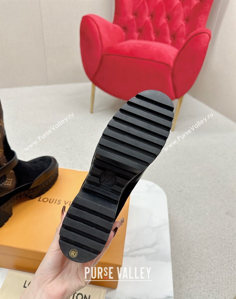Louis Vuitton Laureate Platform Desert Boots Suede calf leather Black 2024 (SS-23121479)
