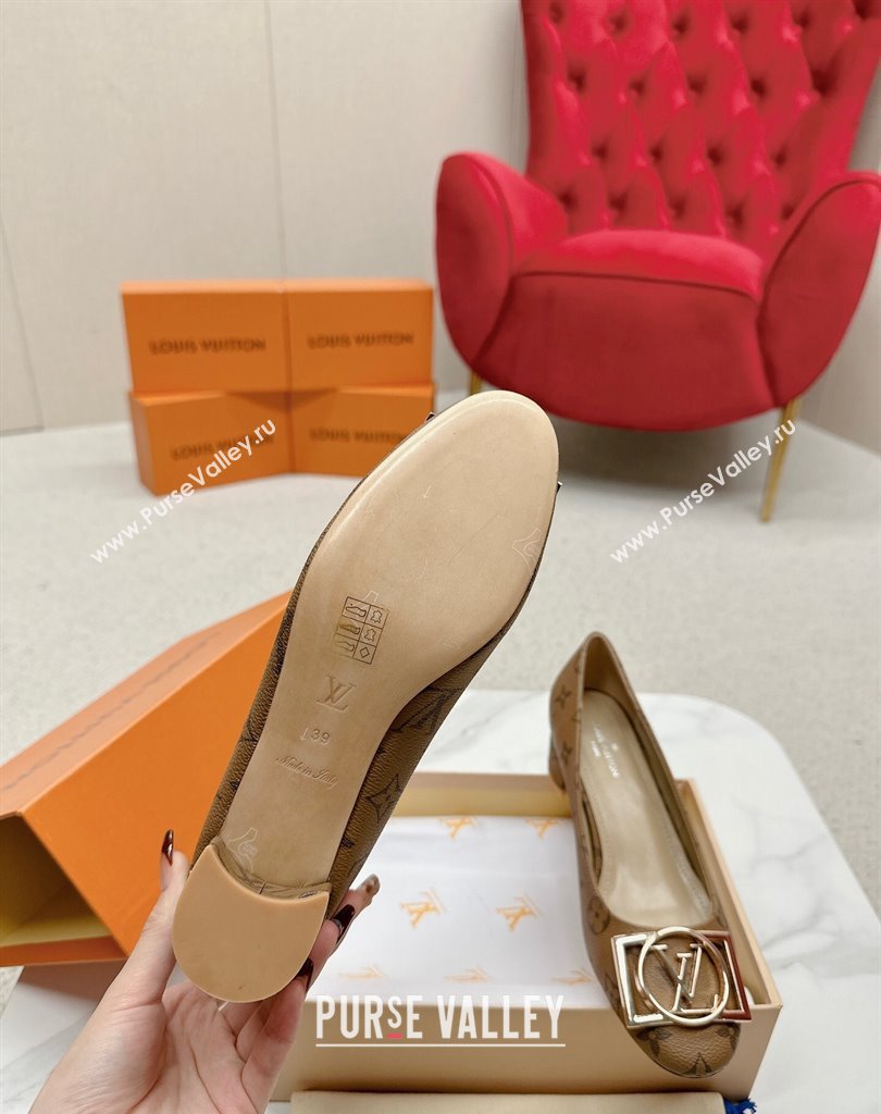 Louis Vuitton Monogram Canvas Madeleine Pumps Brown with Dauphine LV Initials (SS-23121446)