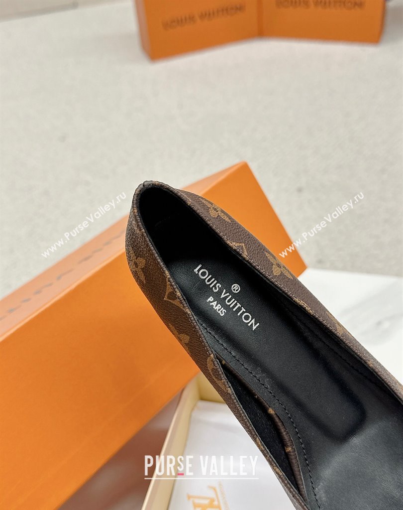 Louis Vuitton Monogram Canvas Madeleine Pumps Coffee with Dauphine LV Initials (SS-23121445)