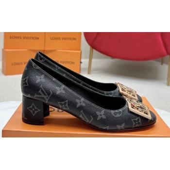 Louis Vuitton Monogram Canvas Madeleine Pumps Black with Dauphine LV Initials (SS-23121443)