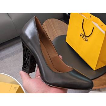 Fendi cut-out Heel 9cm Pumps in Leather Black 2024 (SS-23121326)