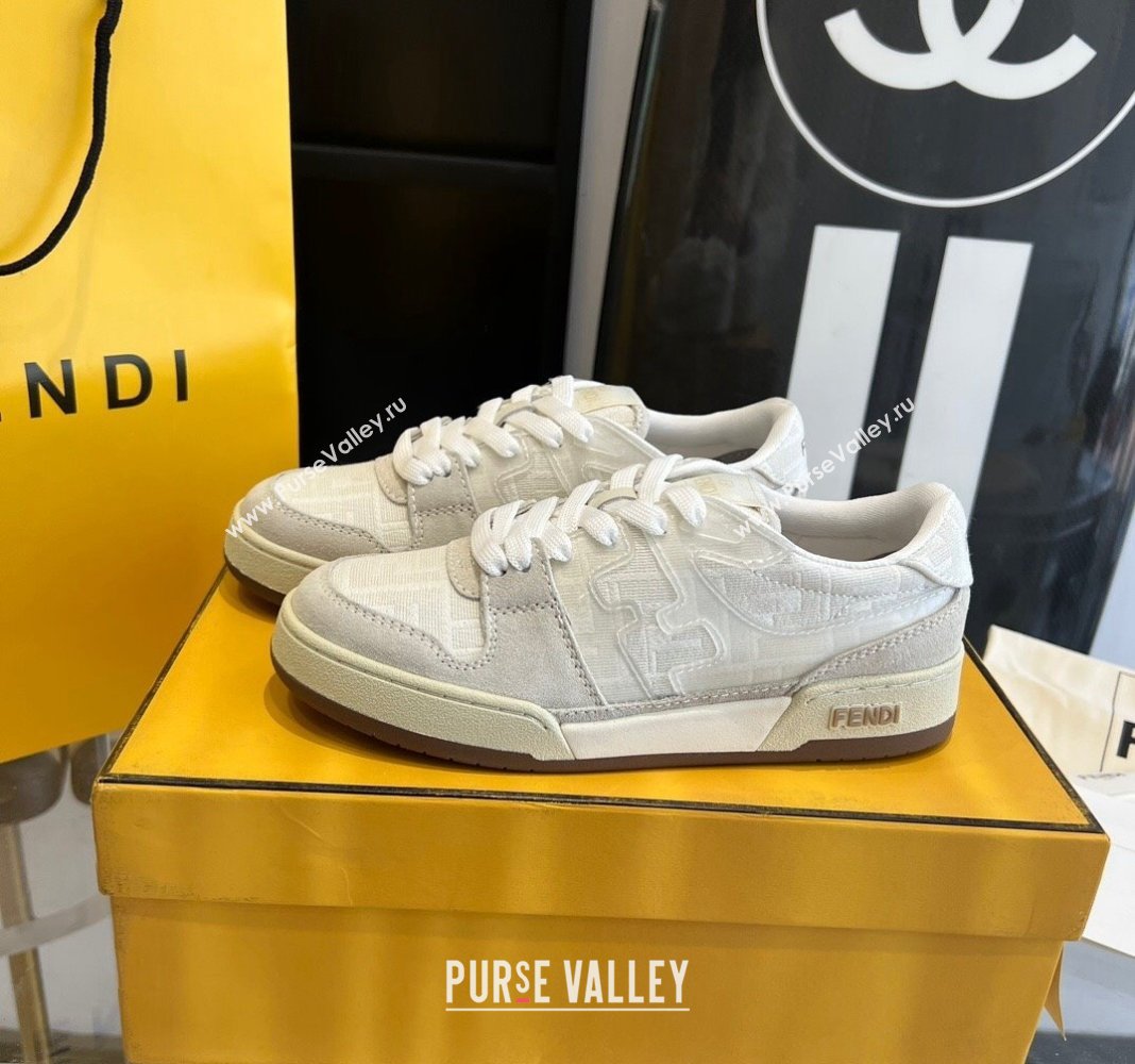 Fendi Match Canvas low-tops with white suede Women/Men Sneakers 2024 (danni-23121306)
