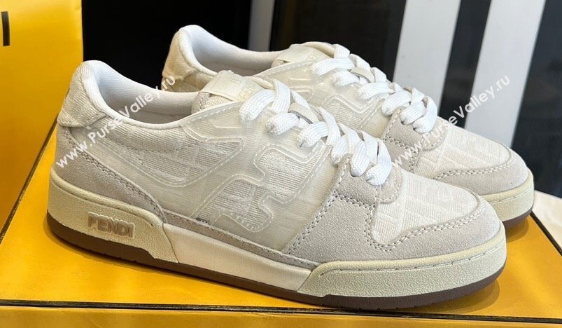 Fendi Match Canvas low-tops with white suede Women/Men Sneakers 2024 (danni-23121306)