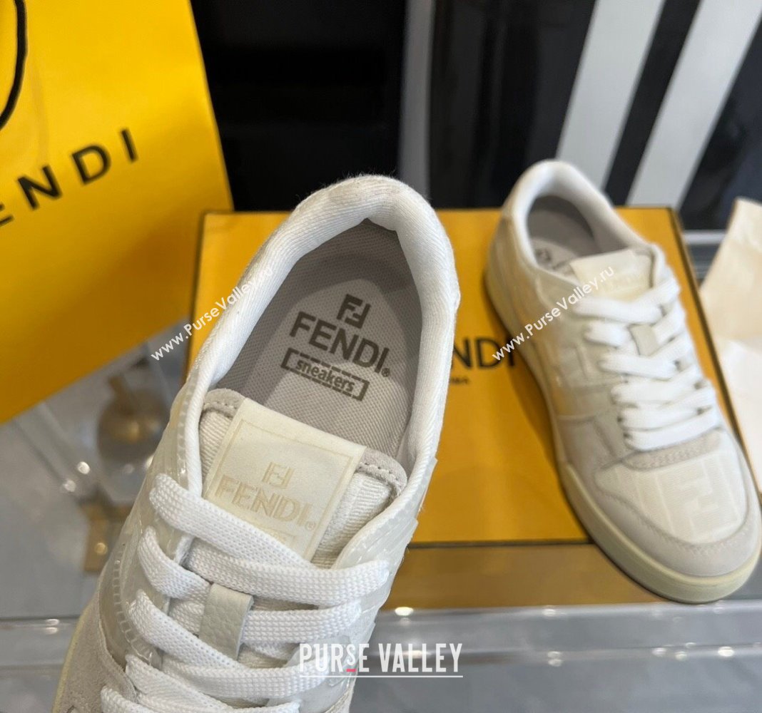 Fendi Match Canvas low-tops with white suede Women/Men Sneakers 2024 (danni-23121306)