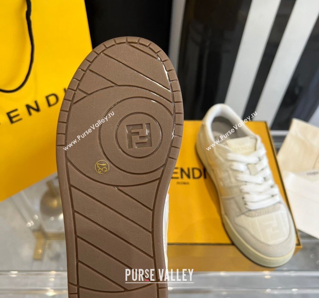 Fendi Match Canvas low-tops with white suede Women/Men Sneakers 2024 (danni-23121306)