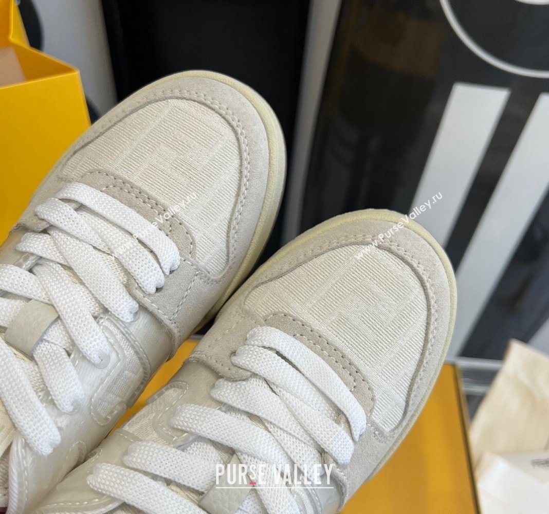 Fendi Match Canvas low-tops with white suede Women/Men Sneakers 2024 (danni-23121306)