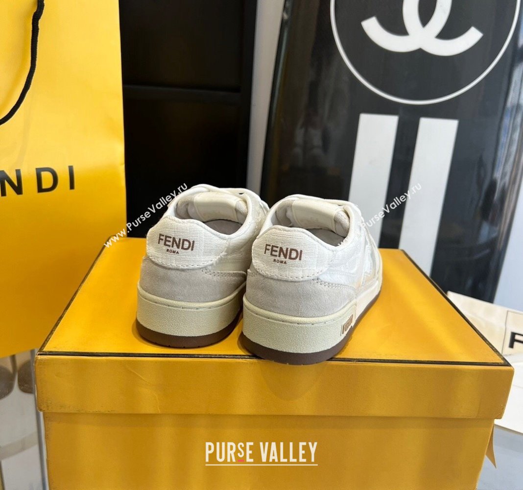 Fendi Match Canvas low-tops with white suede Women/Men Sneakers 2024 (danni-23121306)