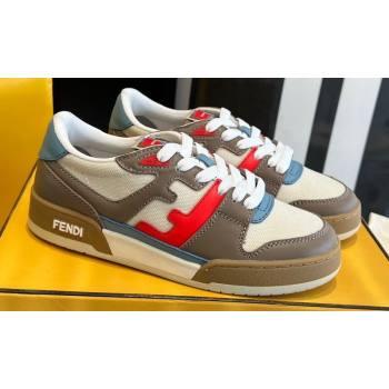 Fendi Match White/Coffee leather low-tops Women/Men Sneakers 2024 (danni-23121304)