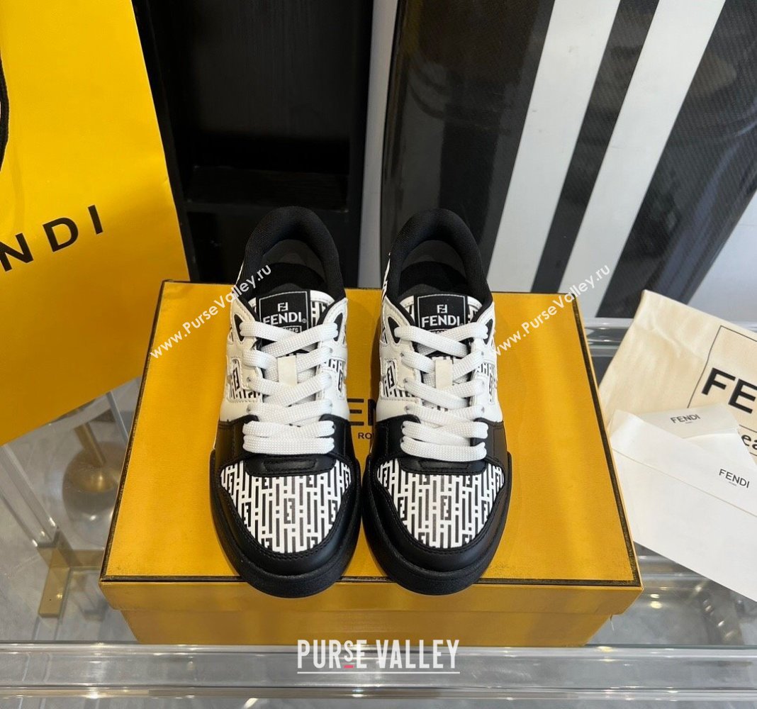 Fendi Match Black/White leather low-tops Women/Men Sneakers 2024 (danni-23121302)