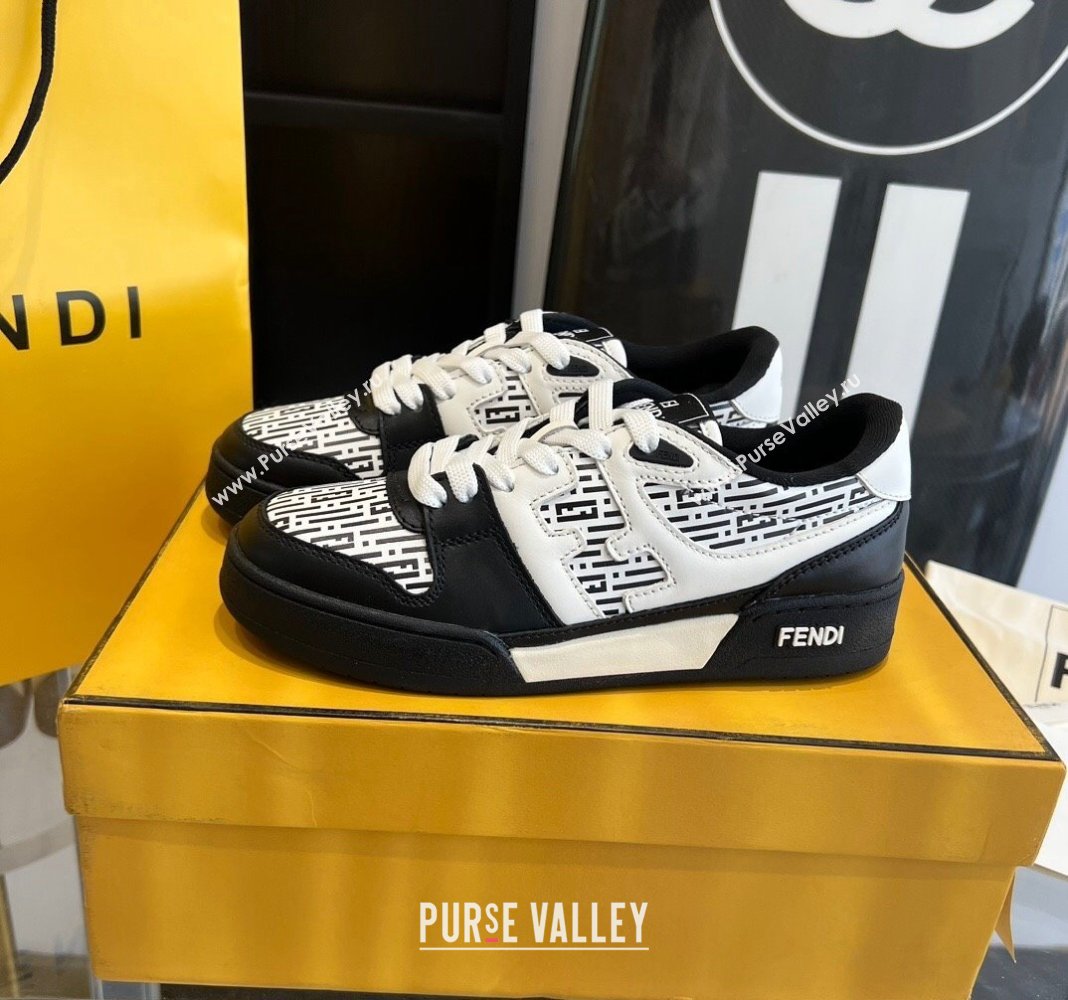 Fendi Match Black/White leather low-tops Women/Men Sneakers 2024 (danni-23121302)