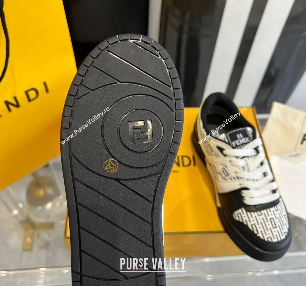 Fendi Match Black/White leather low-tops Women/Men Sneakers 2024 (danni-23121302)