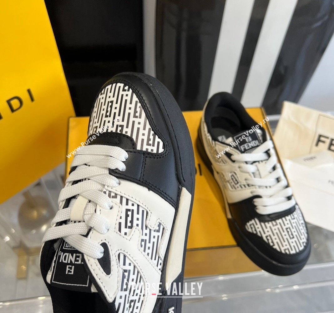 Fendi Match Black/White leather low-tops Women/Men Sneakers 2024 (danni-23121302)
