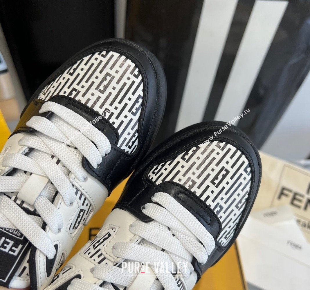 Fendi Match Black/White leather low-tops Women/Men Sneakers 2024 (danni-23121302)