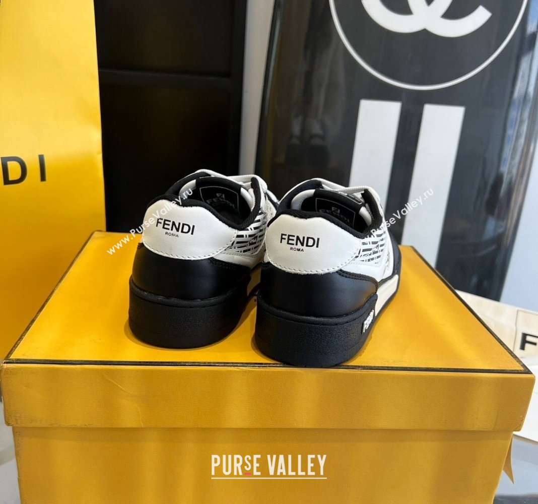 Fendi Match Black/White leather low-tops Women/Men Sneakers 2024 (danni-23121302)
