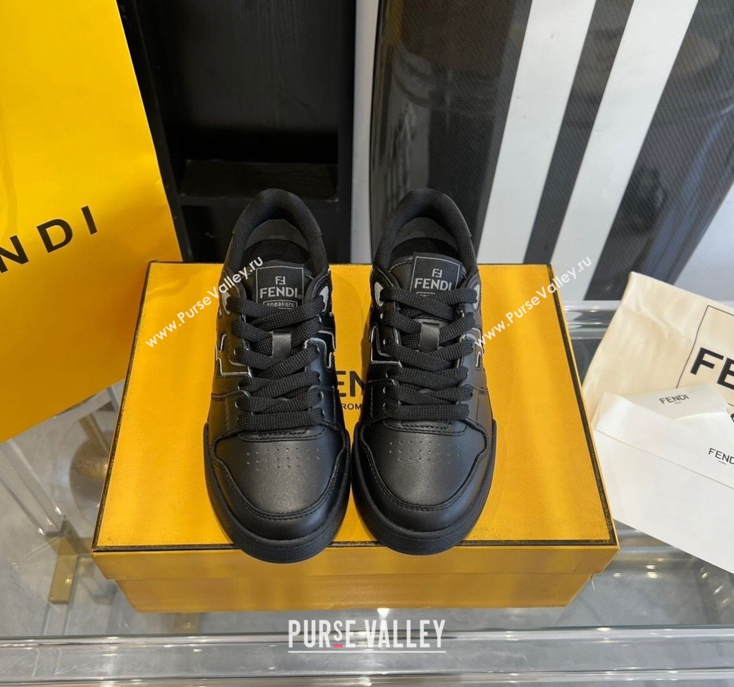 Fendi Match Black leather low-tops Women/Men Sneakers 2024 (danni-23121301)