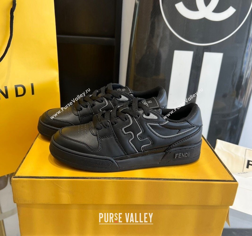 Fendi Match Black leather low-tops Women/Men Sneakers 2024 (danni-23121301)