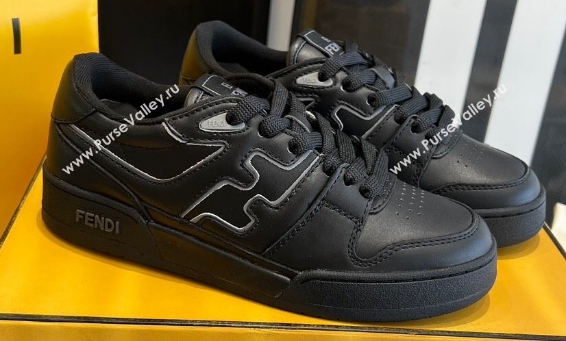 Fendi Match Black leather low-tops Women/Men Sneakers 2024 (danni-23121301)