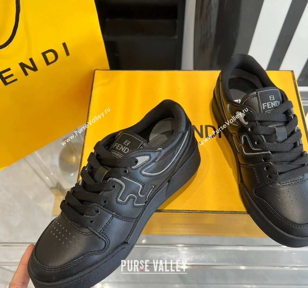 Fendi Match Black leather low-tops Women/Men Sneakers 2024 (danni-23121301)
