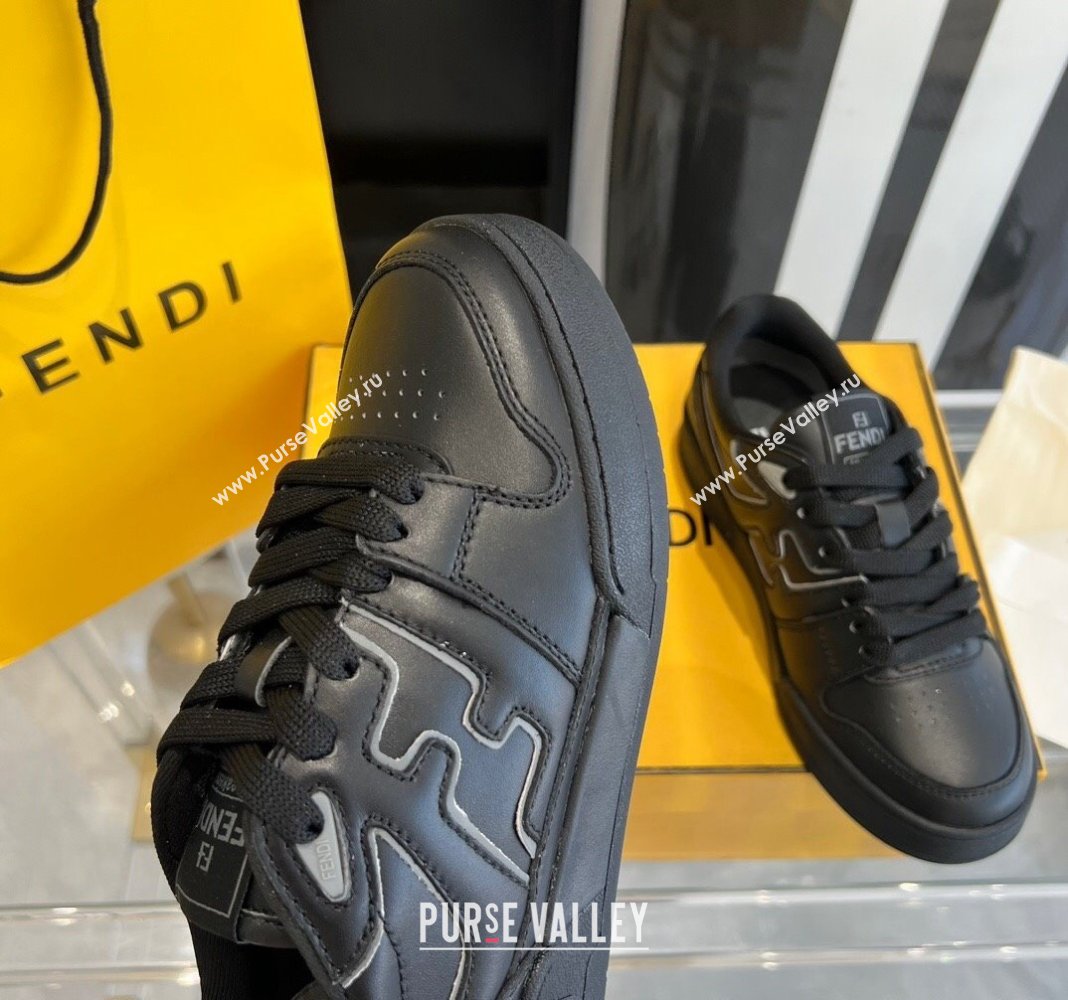 Fendi Match Black leather low-tops Women/Men Sneakers 2024 (danni-23121301)