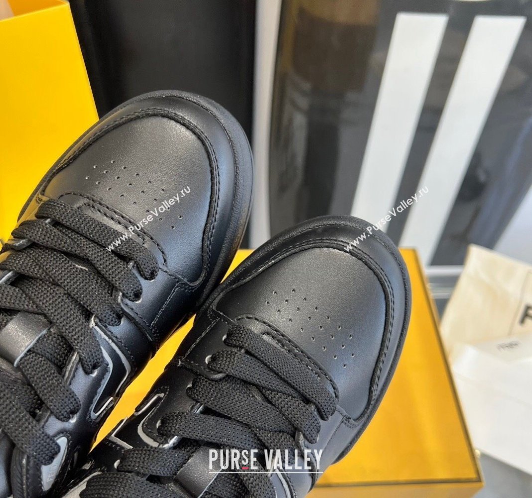 Fendi Match Black leather low-tops Women/Men Sneakers 2024 (danni-23121301)