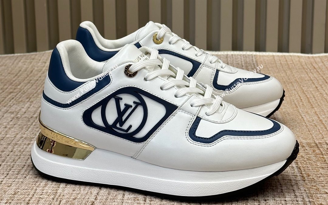 Louis Vuitton Neo Run Away Sneakers White/Blue 2024 (nono-23121903)