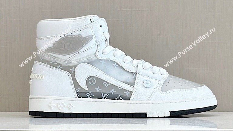 Louis Vuitton x Nike Air Jordan 1 AJ1 Women/Men High Sneakers 02 2024 (shouhe-23121912)