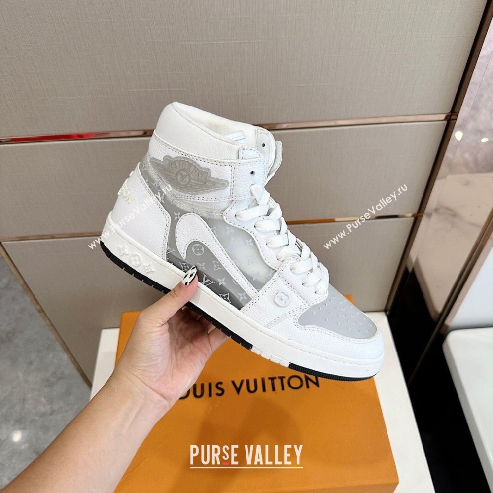 Louis Vuitton x Nike Air Jordan 1 AJ1 Women/Men High Sneakers 02 2024 (shouhe-23121912)