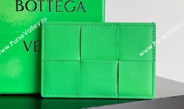 Bottega Veneta Cassette Intreccio leather Credit Card Case PARAKEET 2024 (misu-23122047)