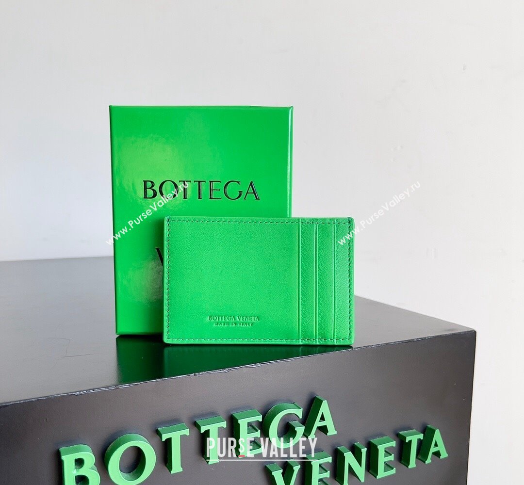 Bottega Veneta Cassette Intreccio leather Credit Card Case PARAKEET 2024 (misu-23122047)