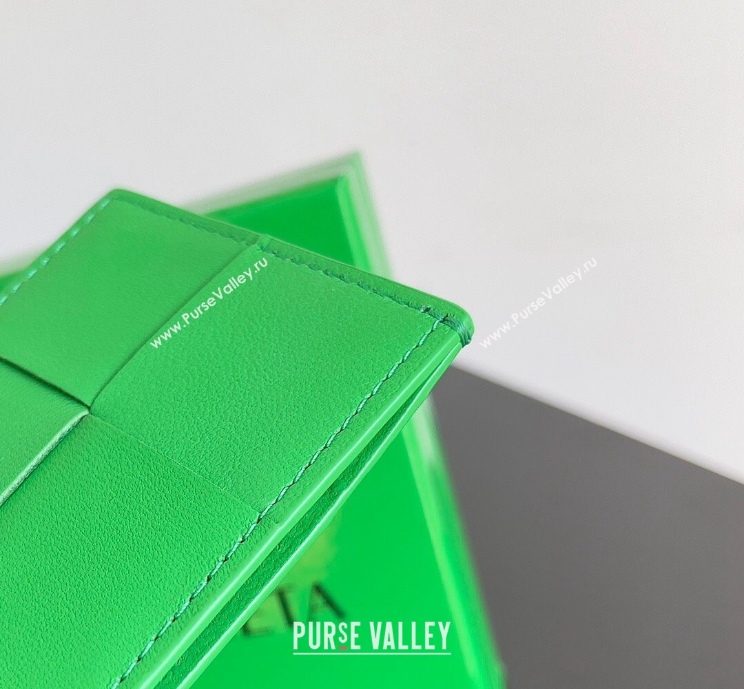 Bottega Veneta Cassette Intreccio leather Credit Card Case PARAKEET 2024 (misu-23122047)
