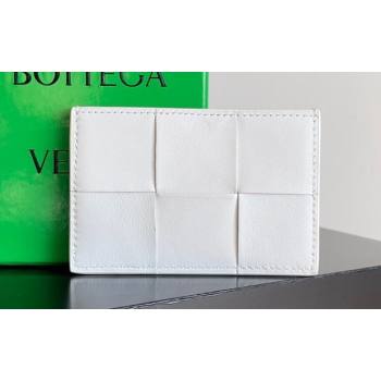 Bottega Veneta Cassette Intreccio leather Credit Card Case White 2024 (misu-23122048)