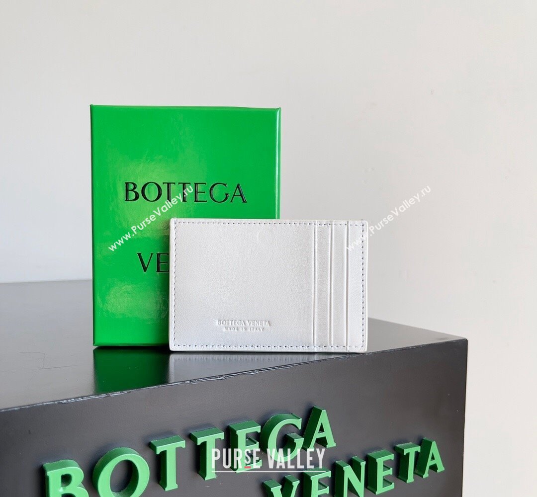 Bottega Veneta Cassette Intreccio leather Credit Card Case White 2024 (misu-23122048)