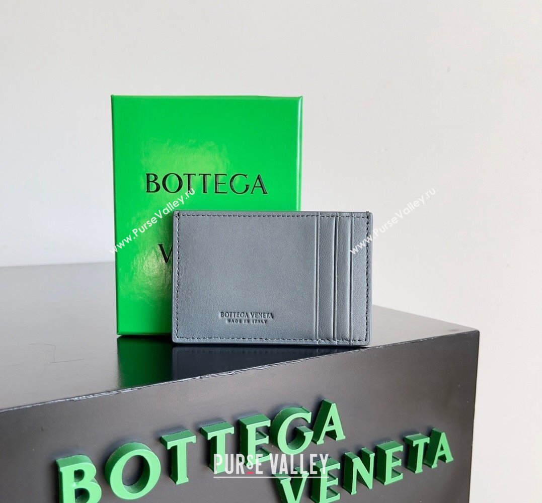 Bottega Veneta Cassette Intreccio leather Credit Card Case THUNDER 2024 (misu-23122051)