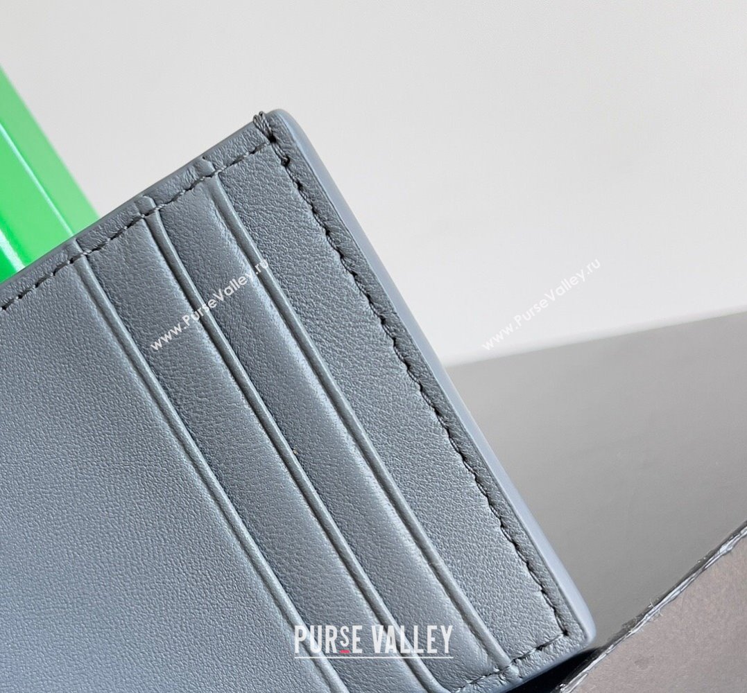 Bottega Veneta Cassette Intreccio leather Credit Card Case THUNDER 2024 (misu-23122051)