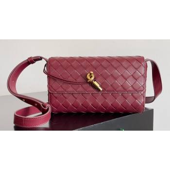 Bottega Veneta Mini Andiamo Cross-Body Intrecciato leather bag BAROLO with metallic knot closure 2024 (misu-23122034)