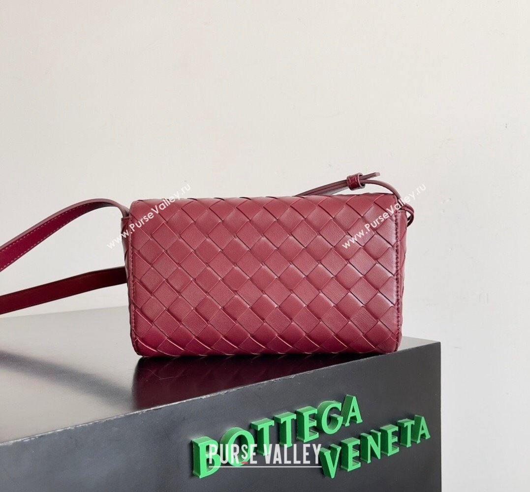 Bottega Veneta Mini Andiamo Cross-Body Intrecciato leather bag BAROLO with metallic knot closure 2024 (misu-23122034)