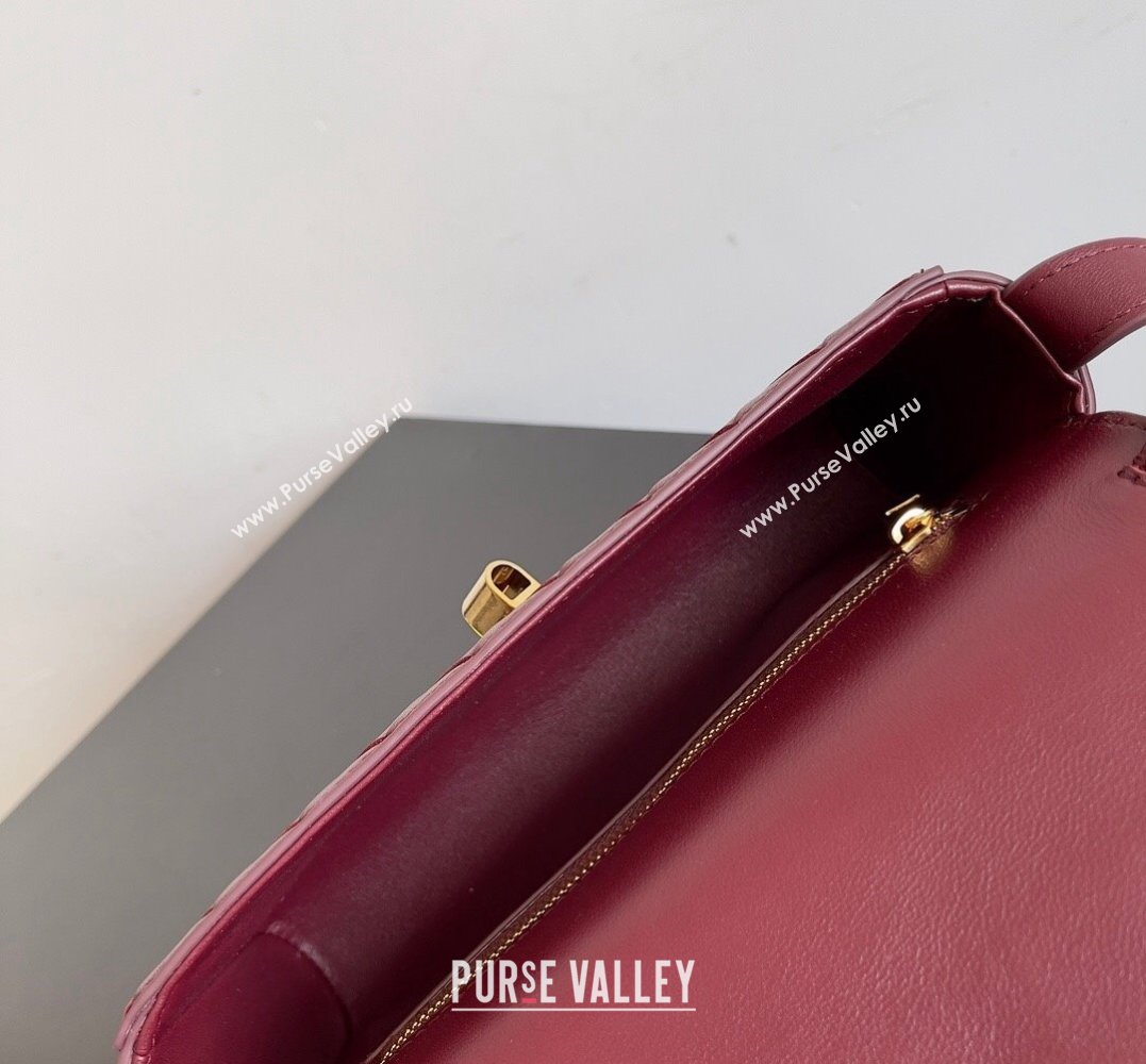 Bottega Veneta Mini Andiamo Cross-Body Intrecciato leather bag BAROLO with metallic knot closure 2024 (misu-23122034)