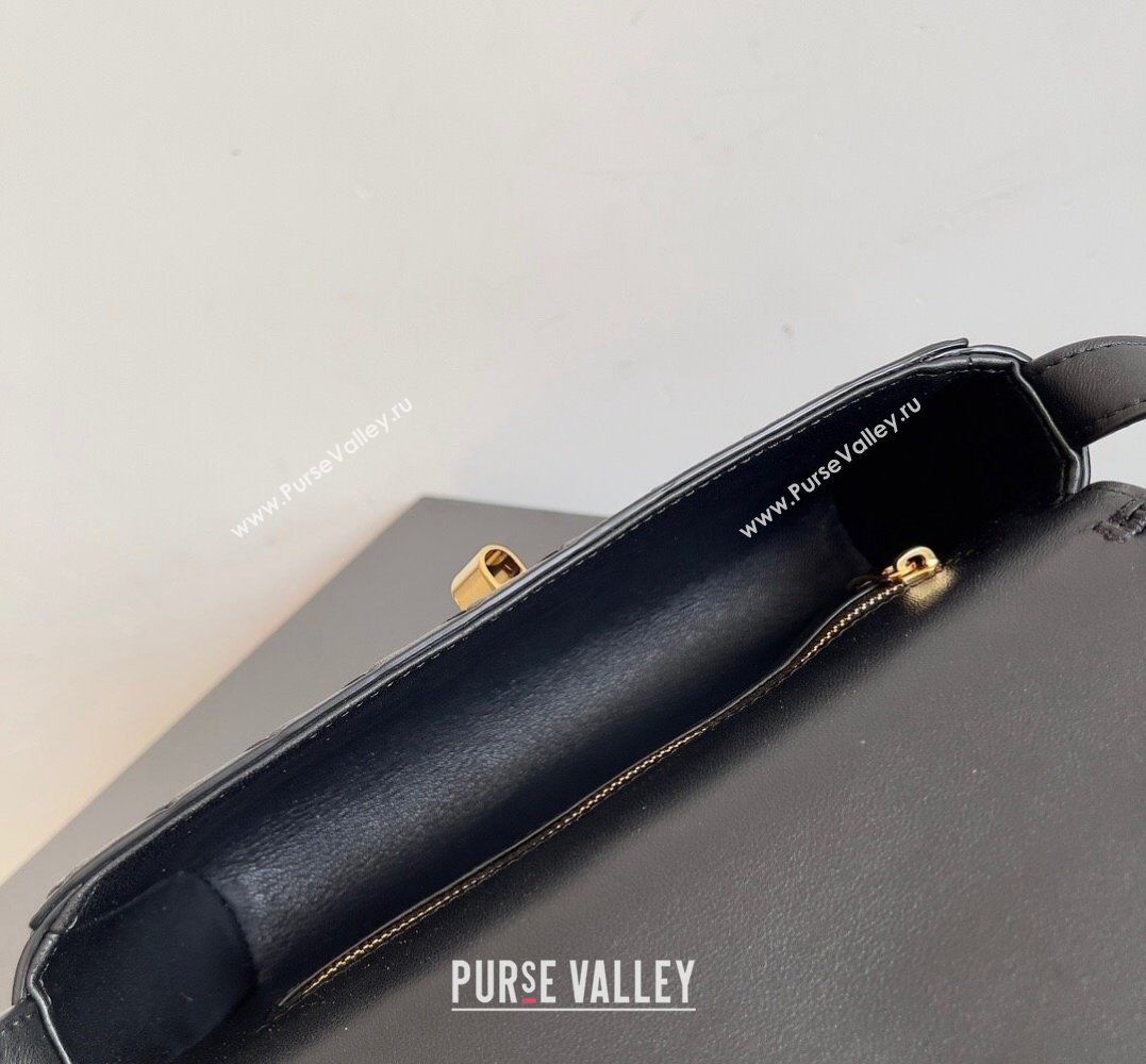 Bottega Veneta Mini Andiamo Cross-Body Intrecciato leather bag Black with metallic knot closure 2024 (misu-23122035)